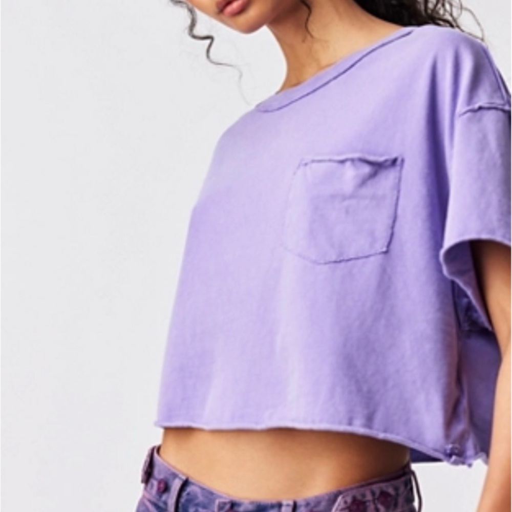 We The Free Free People Lavender Crop Top - M